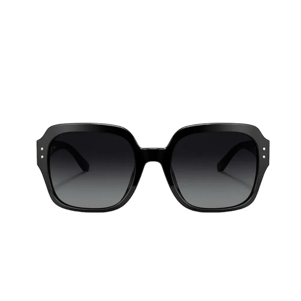 Tory Burch  Black  Square Sunglasses Grey polorized  Lens NEW